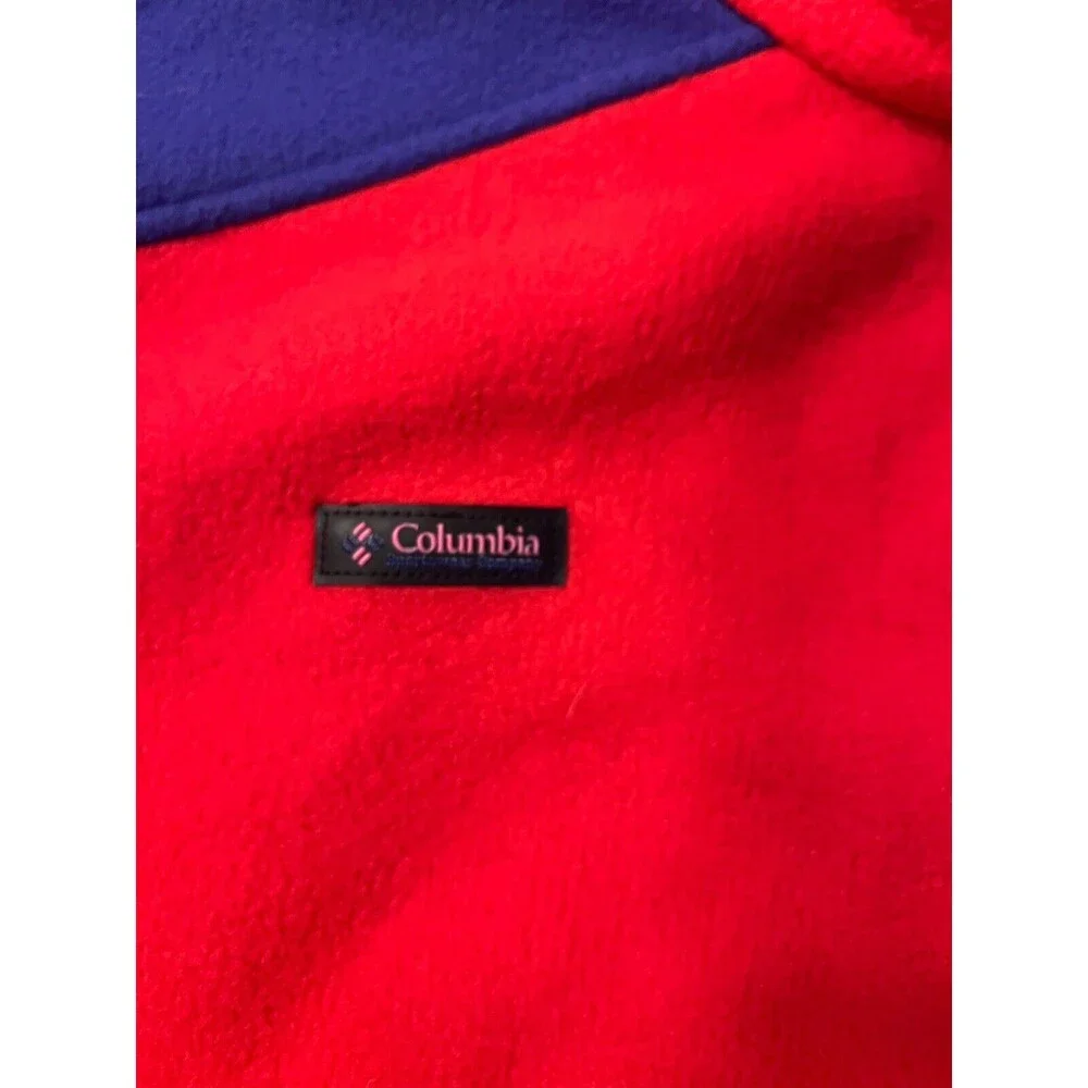 Vtg 80s‎ Columbia Sportswear Fleece Full Zip Jacket Red Men’s Sz Med USA